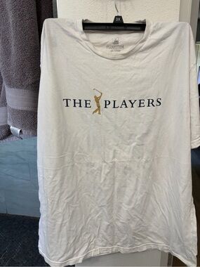 Logo Short Sleeve Tee in White and Gold